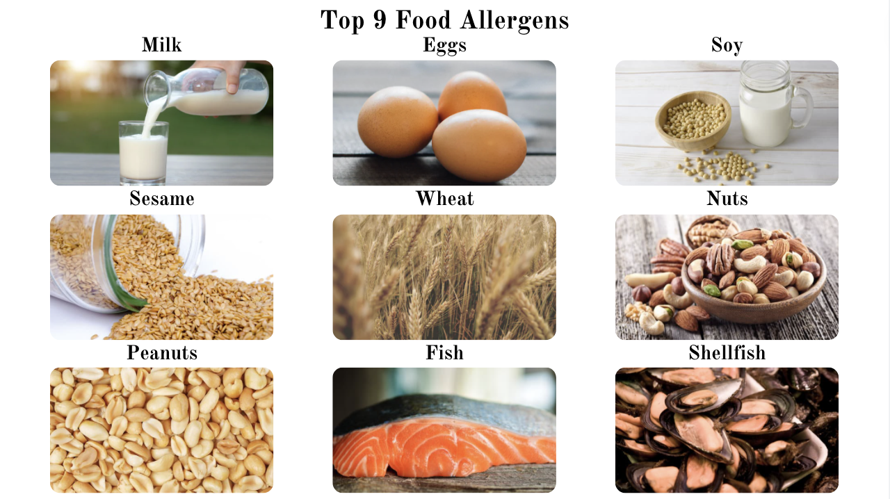 Common allergenic foods