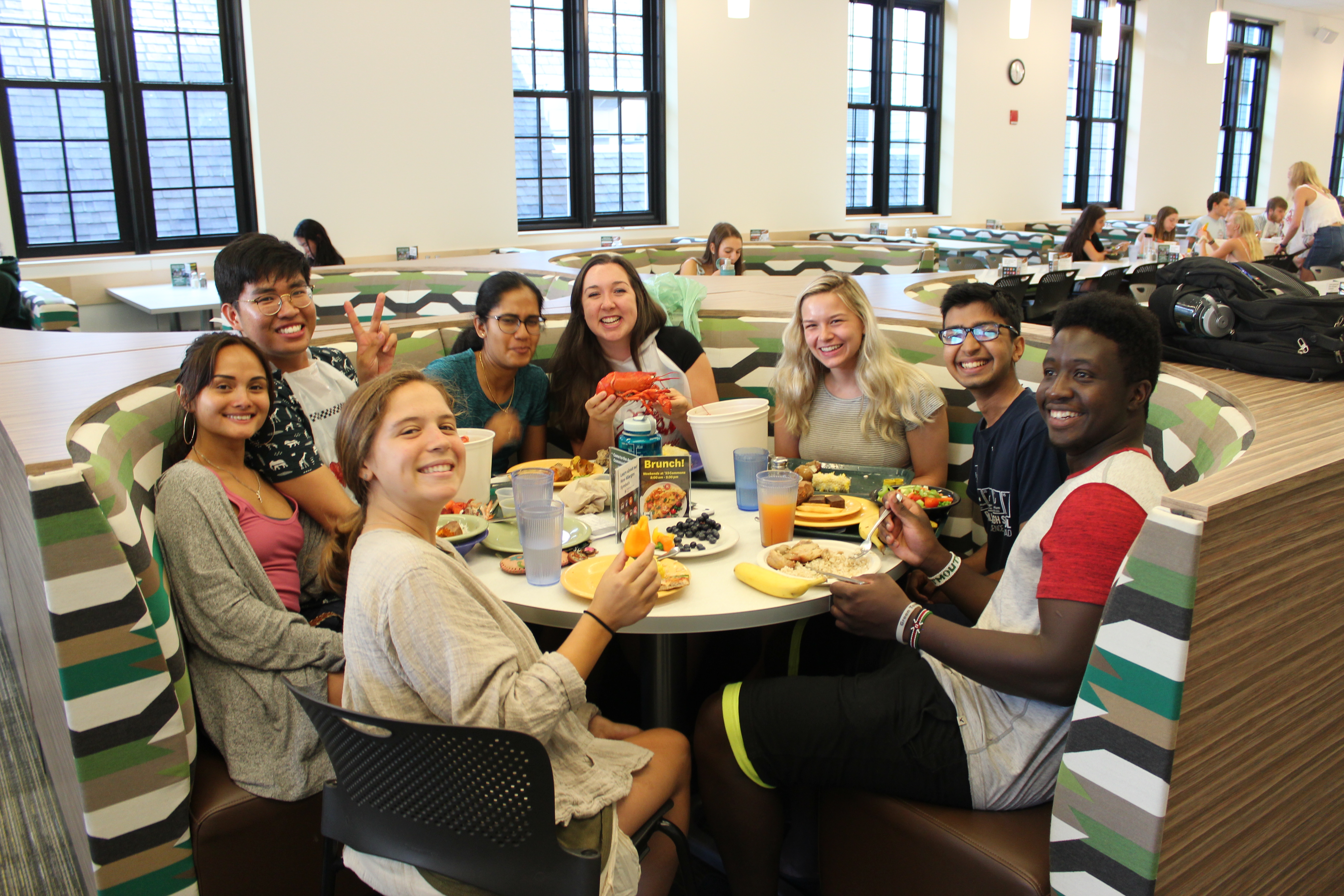 students dining