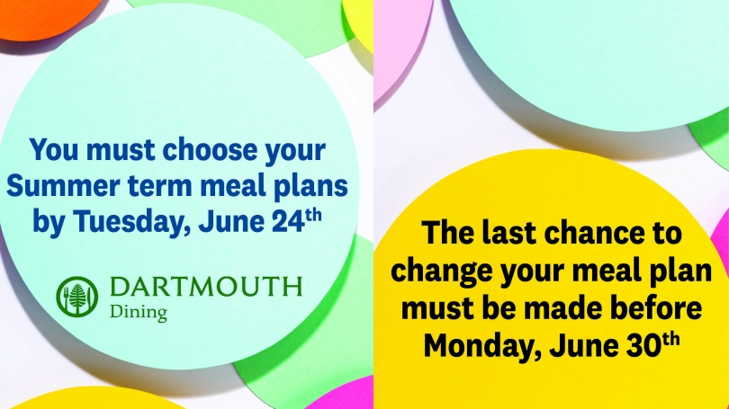 summer term meal plans