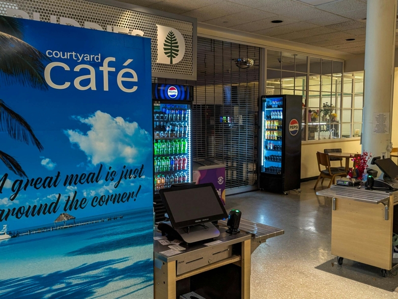 Courtyard Cafe temporarily closed for installation of self-order kiosks